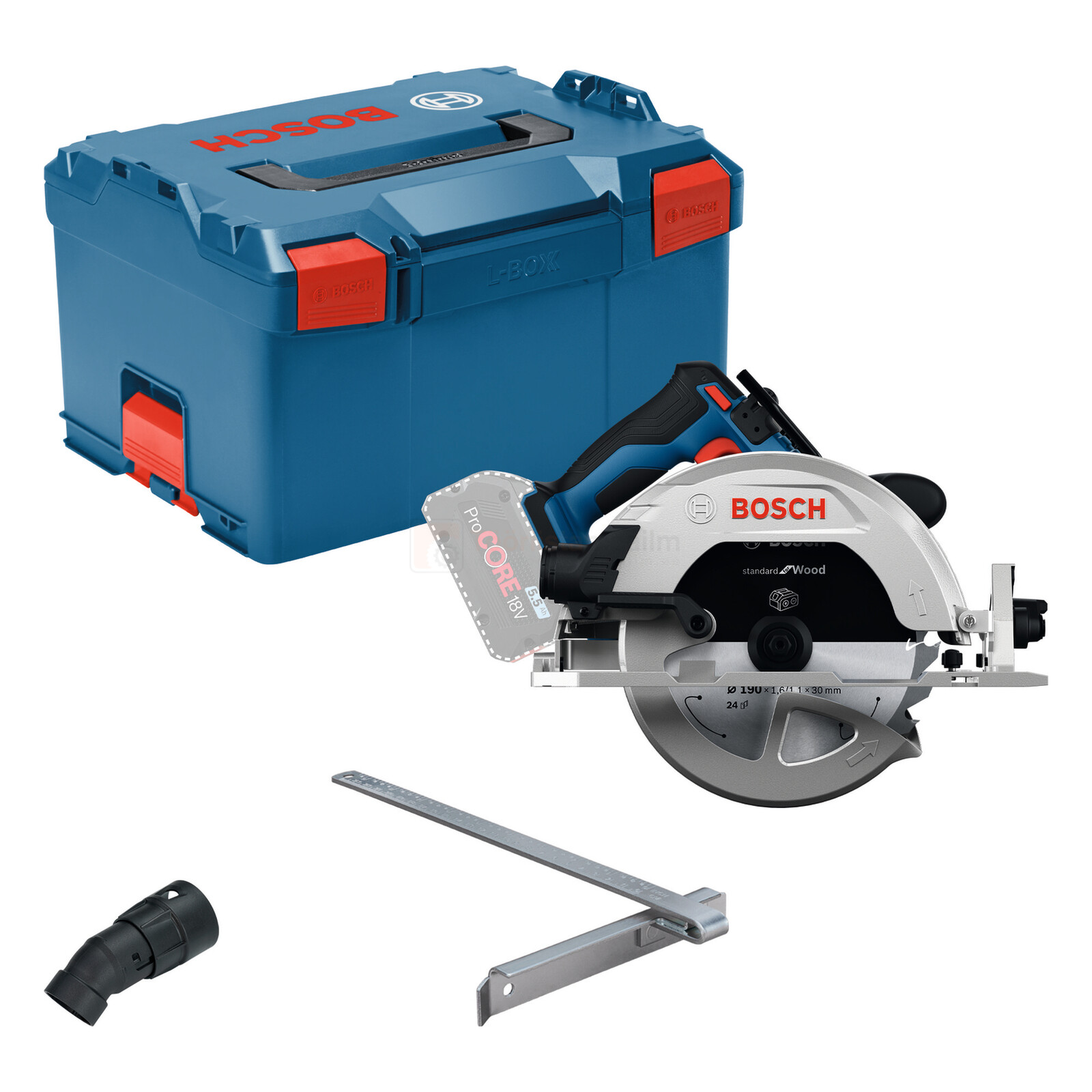 Bosch Cordless Circular Saw GKS 18V-68-2 + L-Boxx, without battery and charger